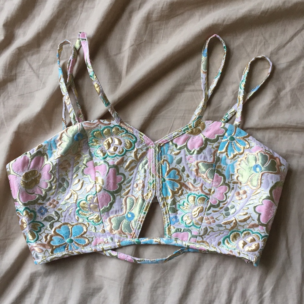 Brocade Crop Top